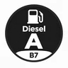 Logo negro de diésel A B7 con un surtidor blanco
