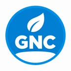 Logo azul de GNC, gas natural comprimido, con una hoja blanca