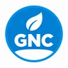 Logo azul de GNC, gas natural comprimido, con una hoja blanca